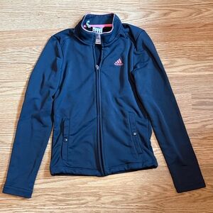 Adidas Grey Jacket with Pink Embroidery Clima 365